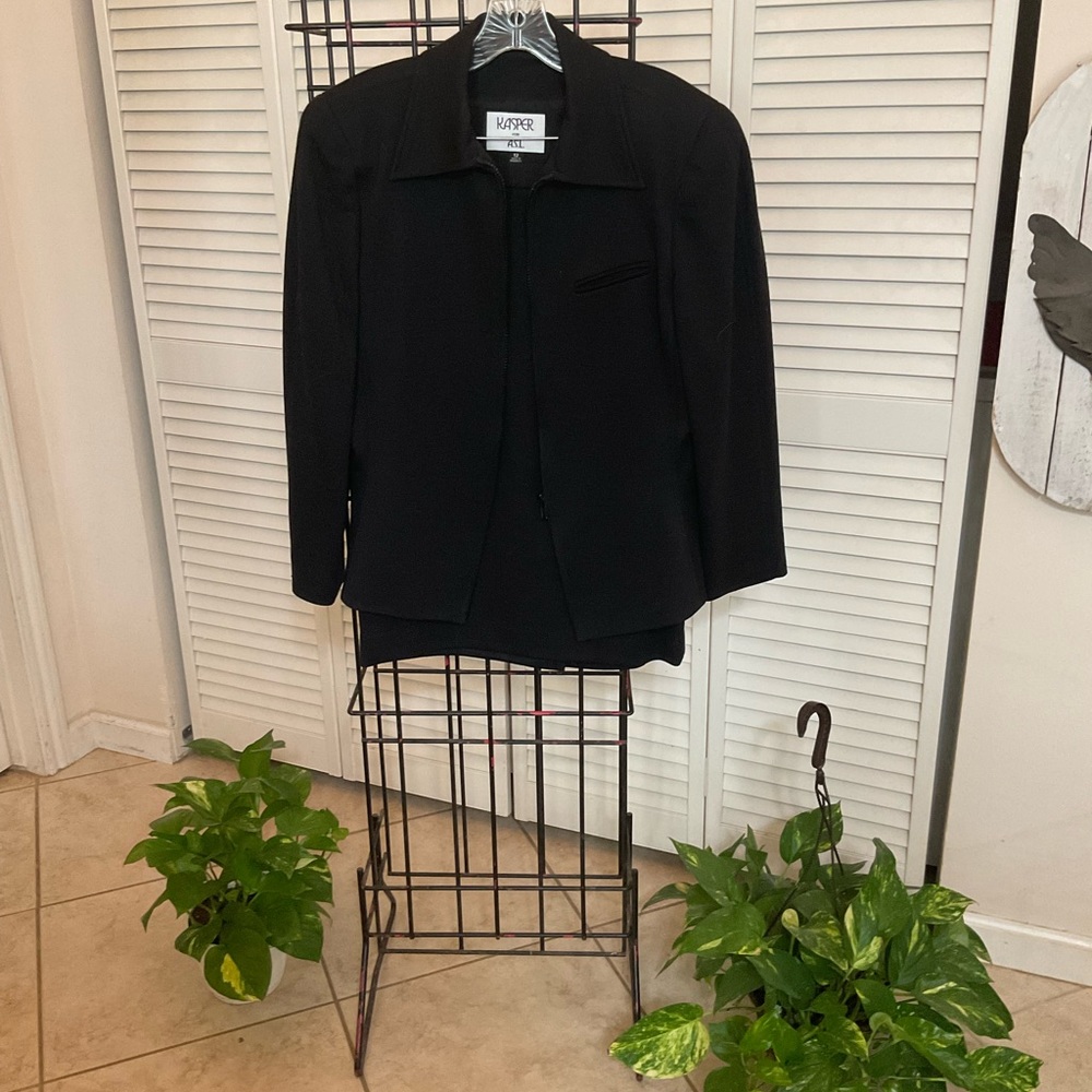 KASPER -for A.S.L.   Black suit.